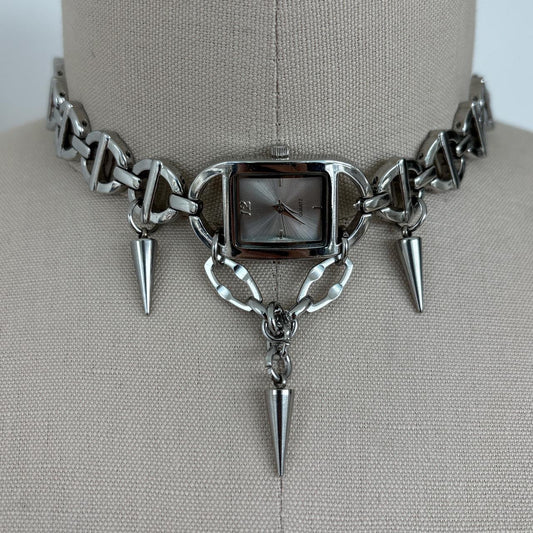Quartz Watch Choker Necklace