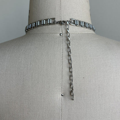 Reworked Gothic Geneva Platinum Watch Choker