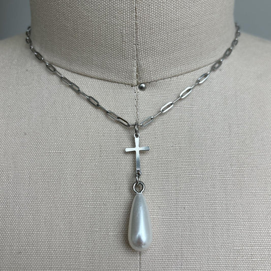 Dainty Stainless steel Silver Cross