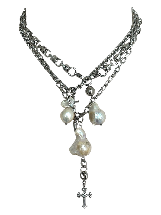 Baroque Pearls Necklace Stack