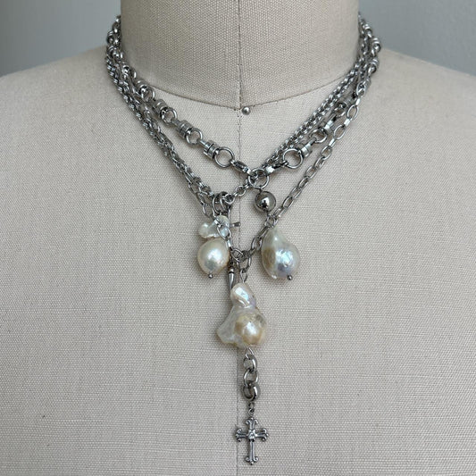 Baroque Pearls Necklace Stack
