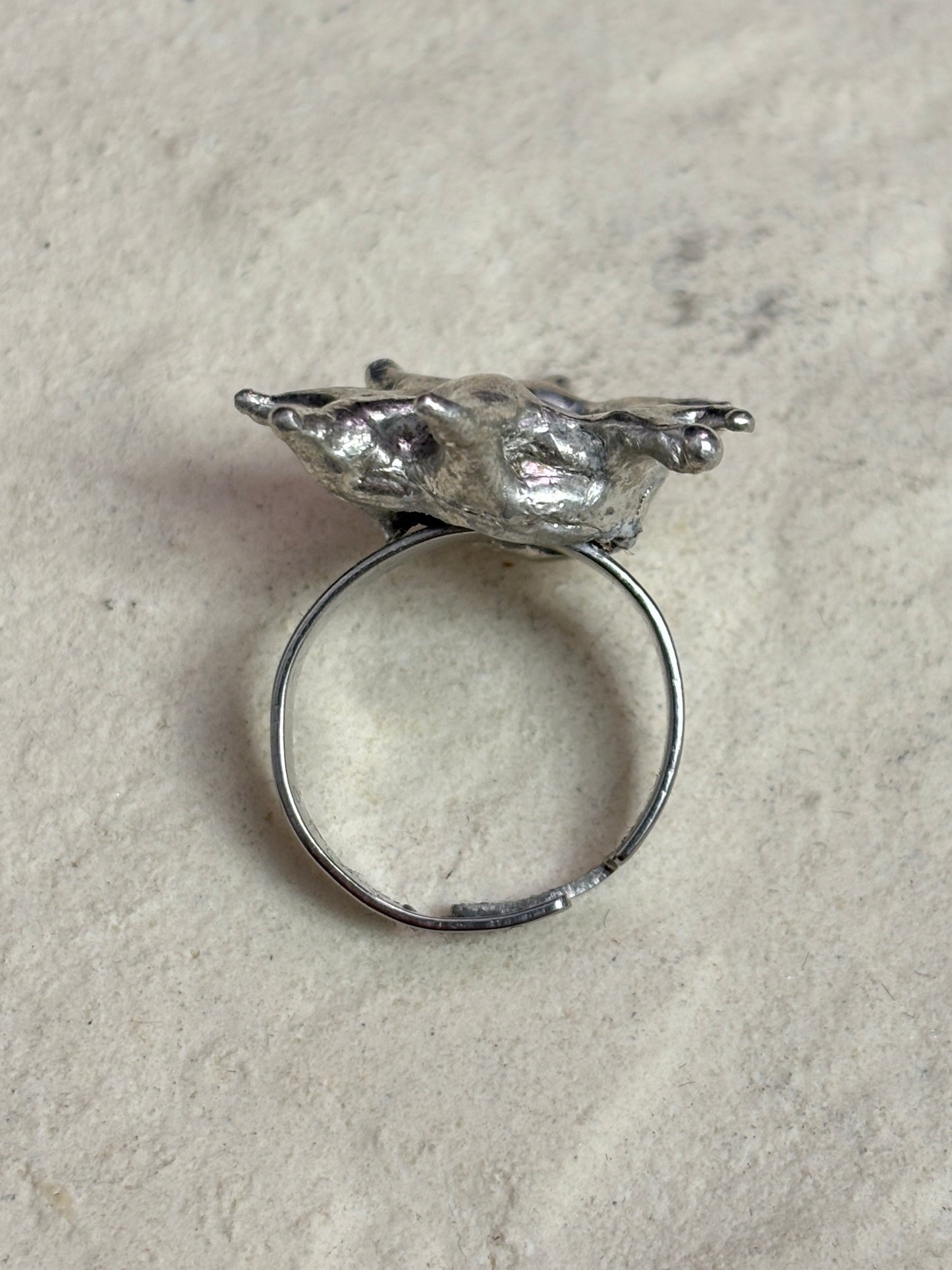 Shooting Stars Ring Spiked Heart