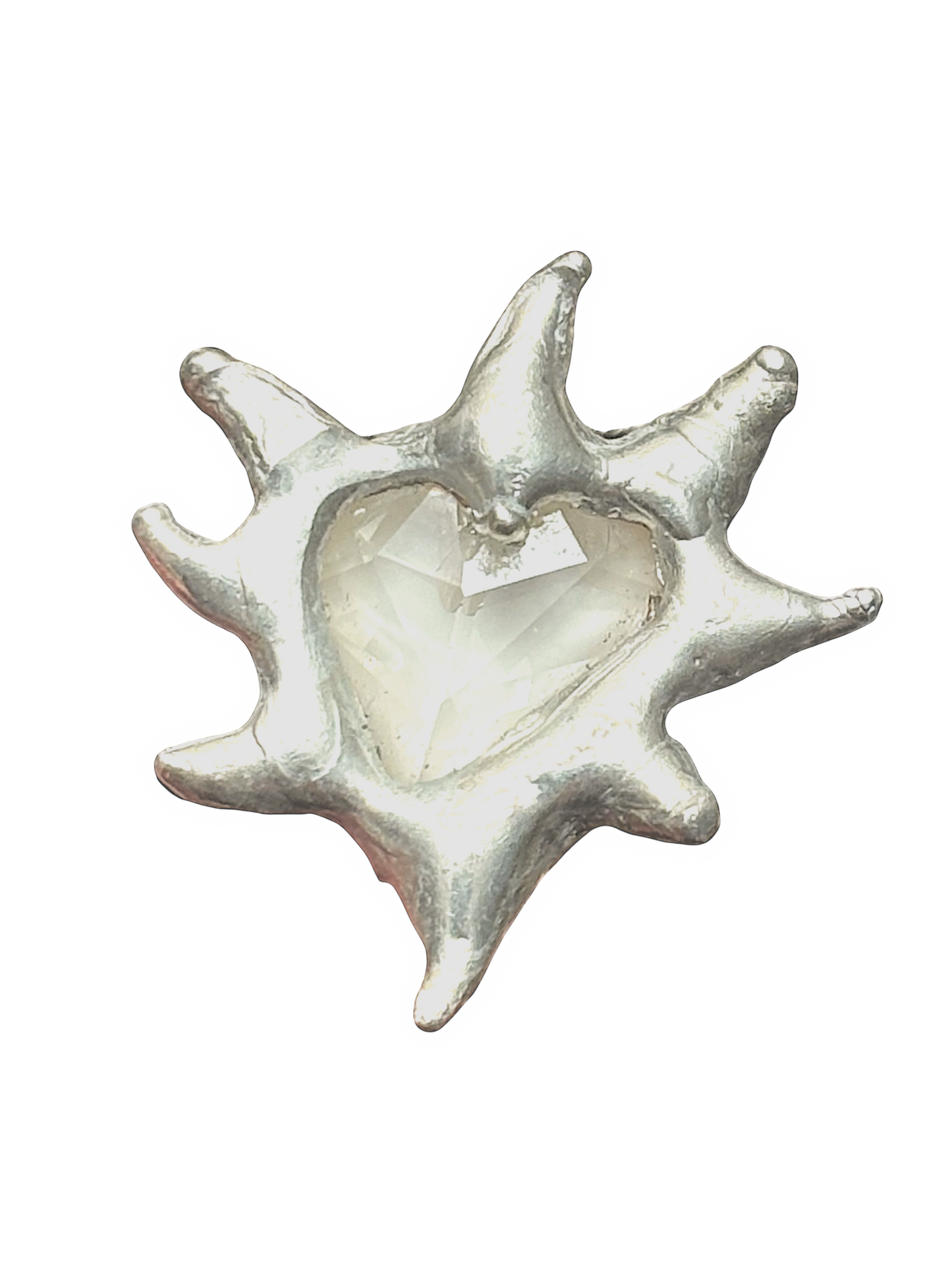 Shooting Stars Ring Spiked Heart